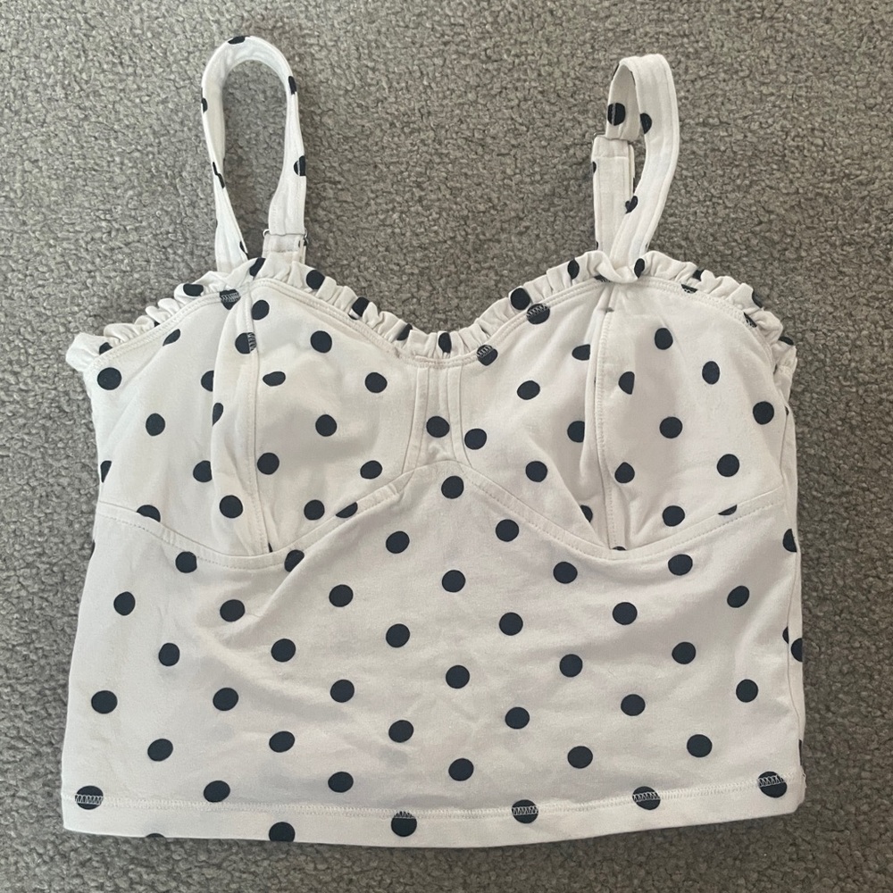 Polka dot Abercrombie crop top. Size medium